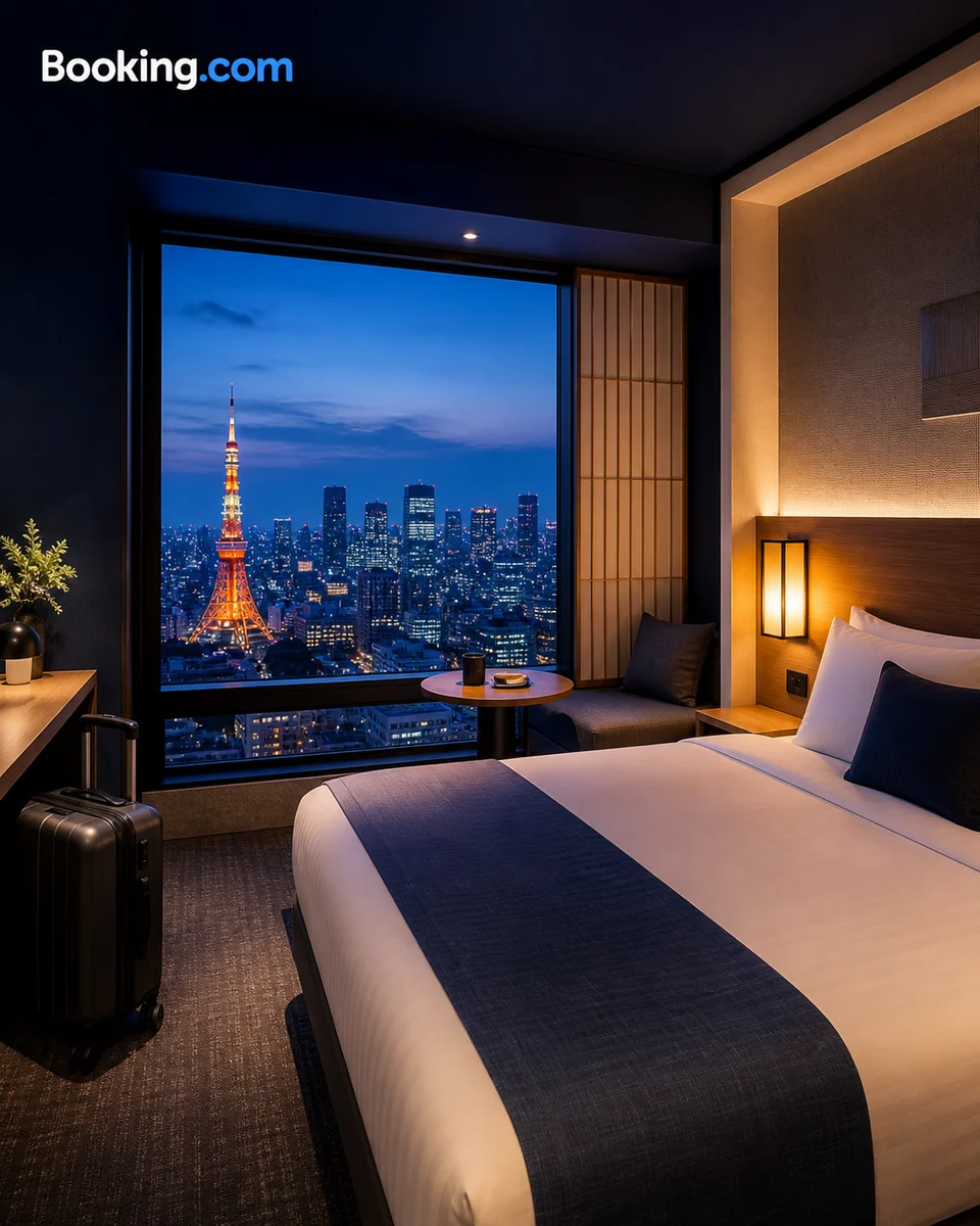 ห้องพัก Booking.com พร้อมวิวเมืองโตเกียว