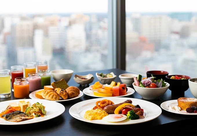 ภาพตัวอย่างอาหารเช้าแบบบุฟเฟ่ต์ที่ RIHGA Royal Gran Okinawa