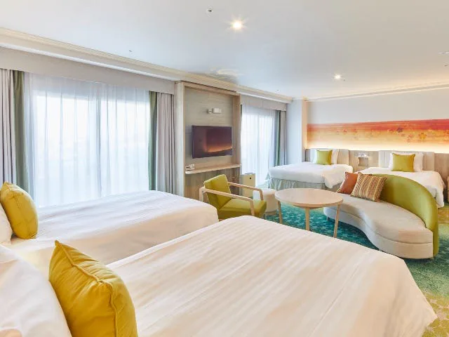 ห้องพักครอบครัวดีลักซ์ Grand Nikko Nikko พร้อมเตียงคงที่กว้างขึ้น 4 เตียง