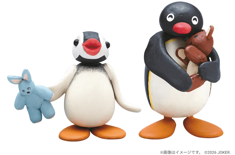 Pingu จัดแสดงโมเดลดินเหนียวและโมเดลตัวละครสำหรับการสร้างแอนิเมชันจริง