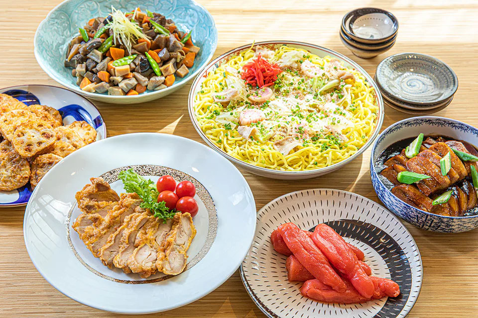 อาหารในร้านอาหารของ Hotel Torifito Hakata Gion